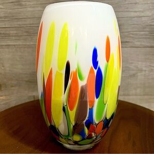 Polish Handblown Glass Vase - Beautiful Home Decor